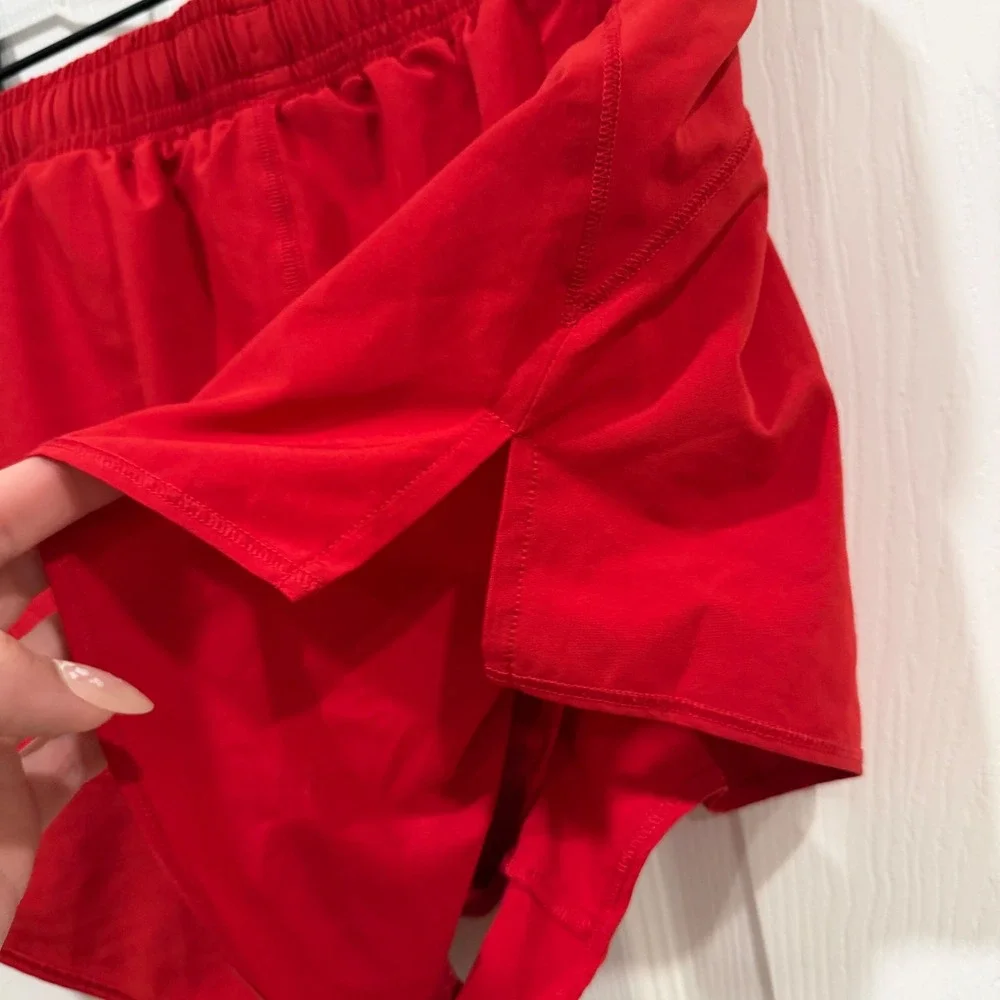Alo Yoga Ambience‎ Shorts Red W6230R Women XS Athletic Running Workout
